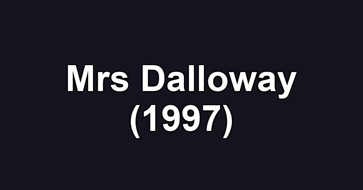 Mrs Dalloway (1997)
