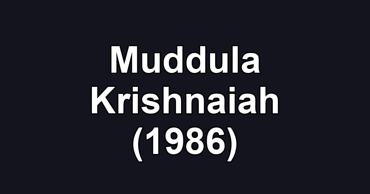 Muddula Krishnaiah (1986)