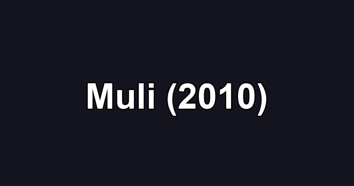 Muli (2010)