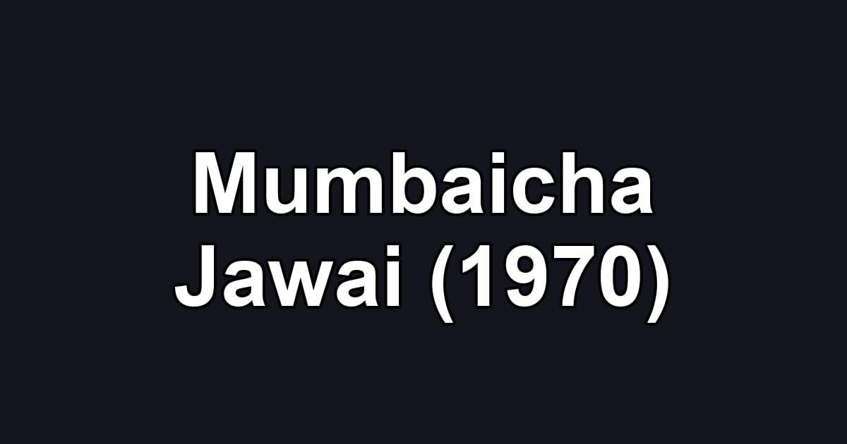 Mumbaicha Jawai (1970)
