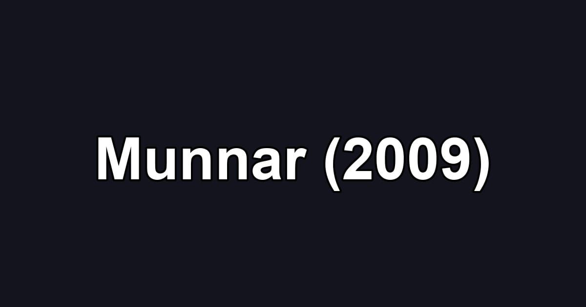 Munnar (2009)