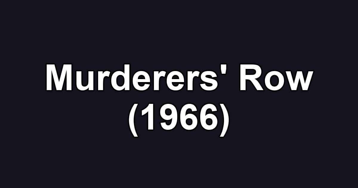 Murderers' Row (1966)