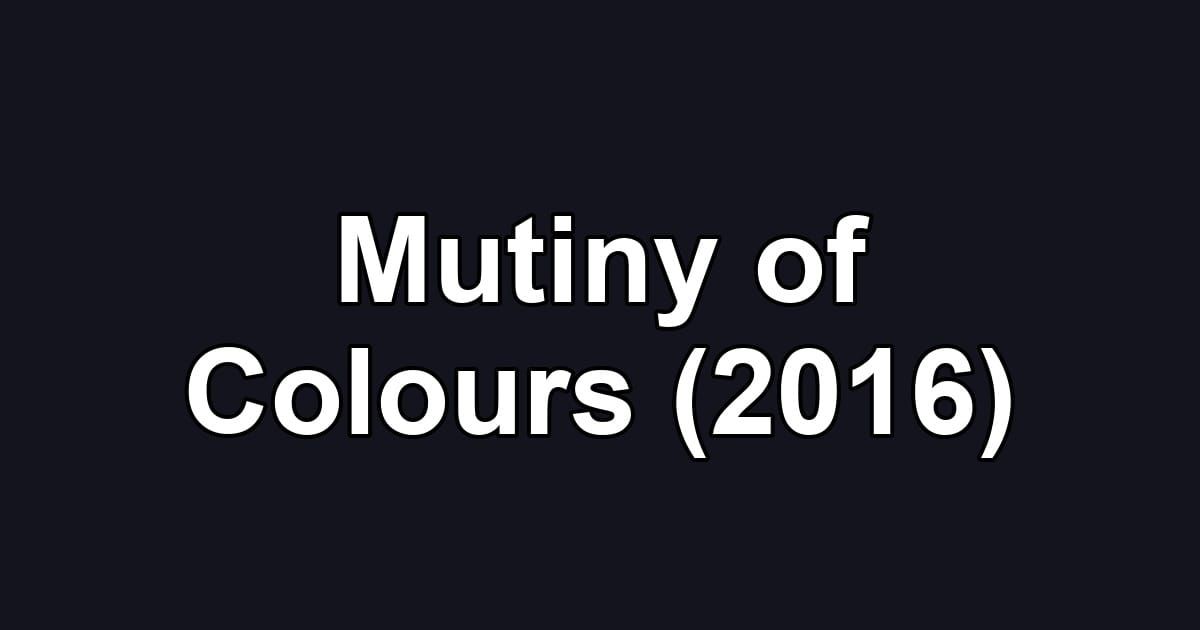 Mutiny of Colours (2016)