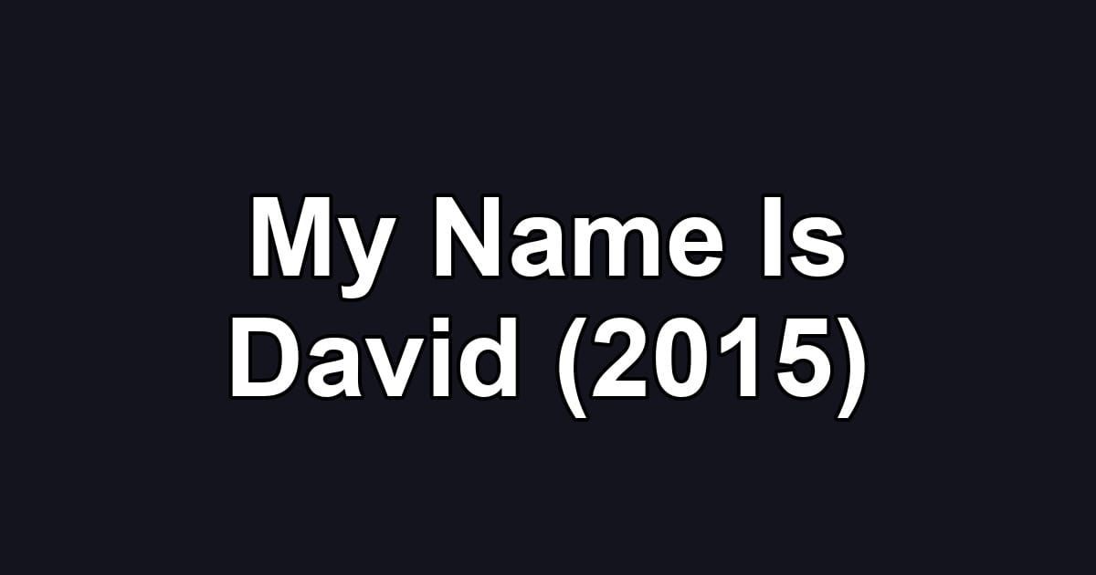 My Name Is David (2015)