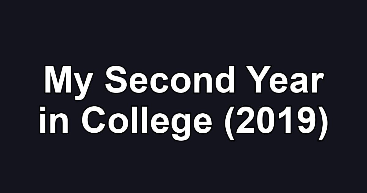 My Second Year in College (2019)