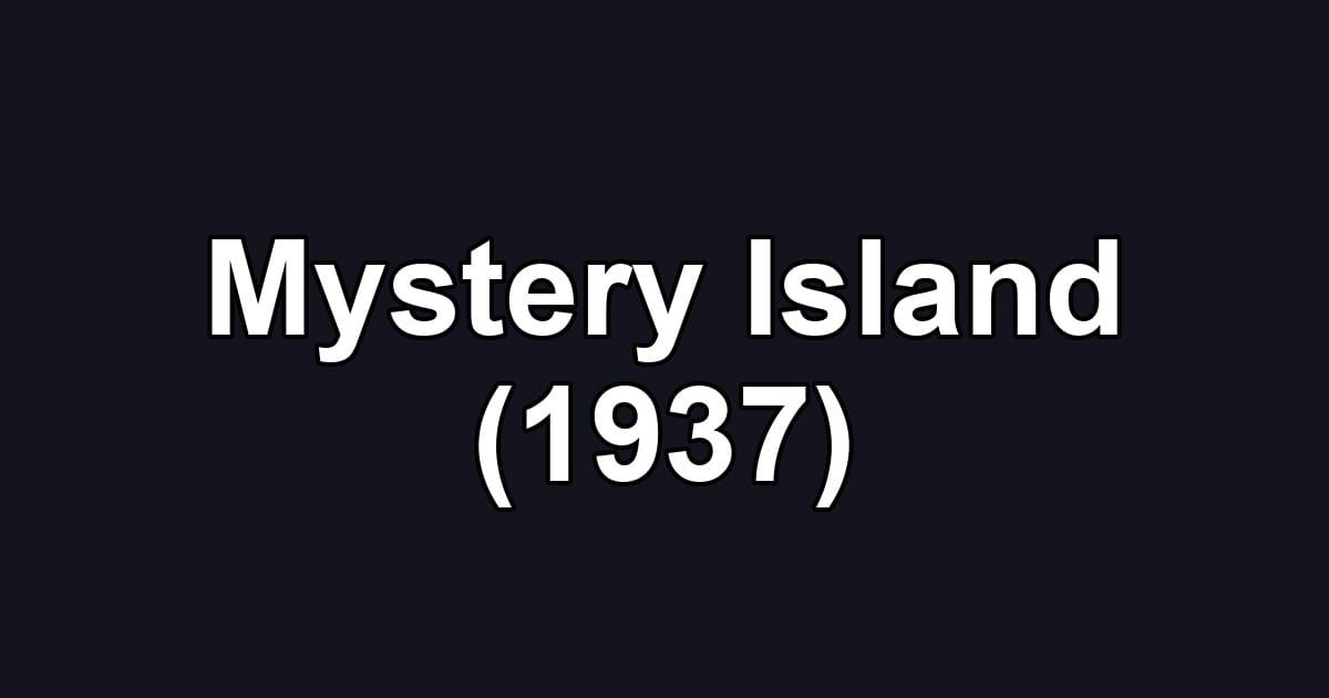 Mystery Island (1937)