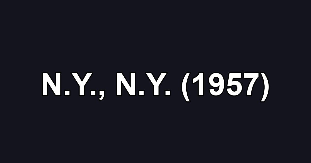 N.Y., N.Y. (1957)