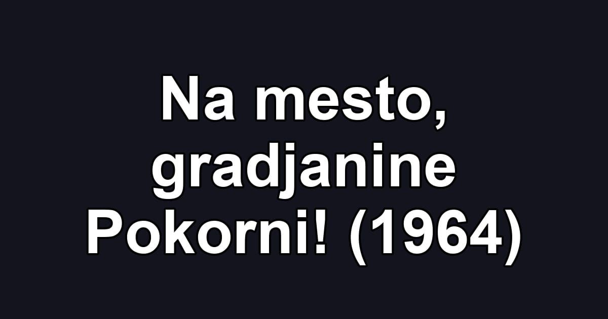 Na mesto, gradjanine Pokorni! (1964)