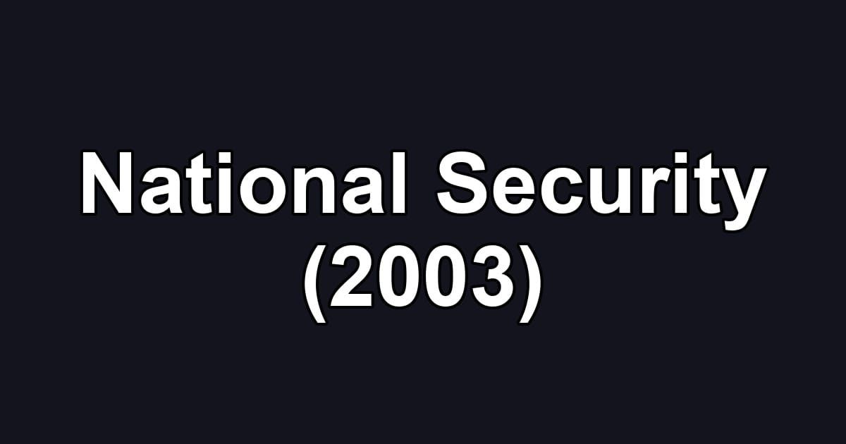 National Security (2003)