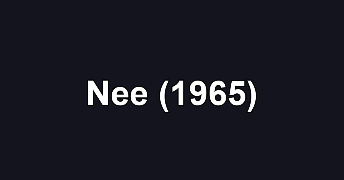 Nee (1965)