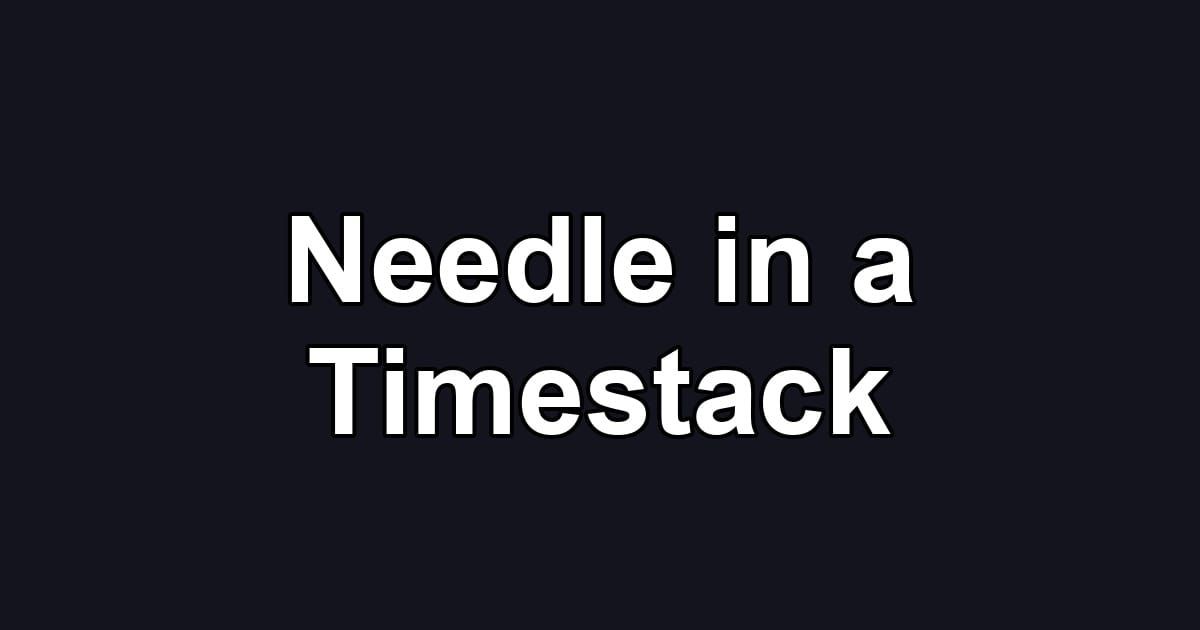 Needle in a Timestack