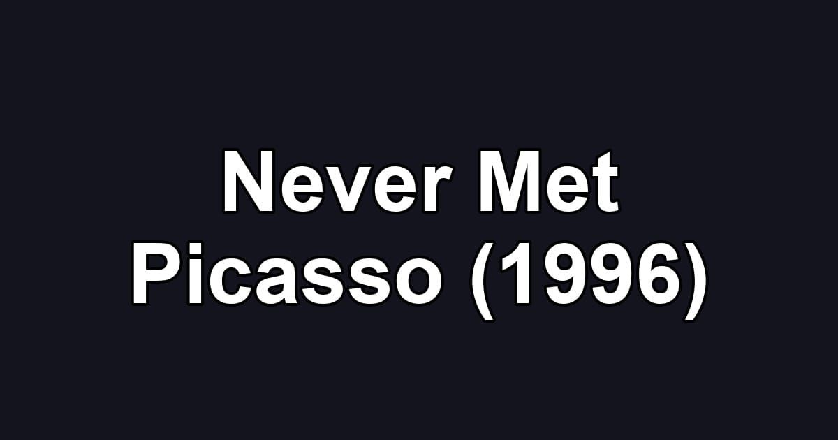 Never Met Picasso (1996)