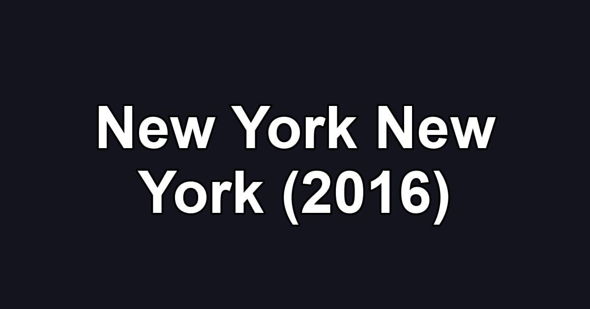 New York New York (2016)