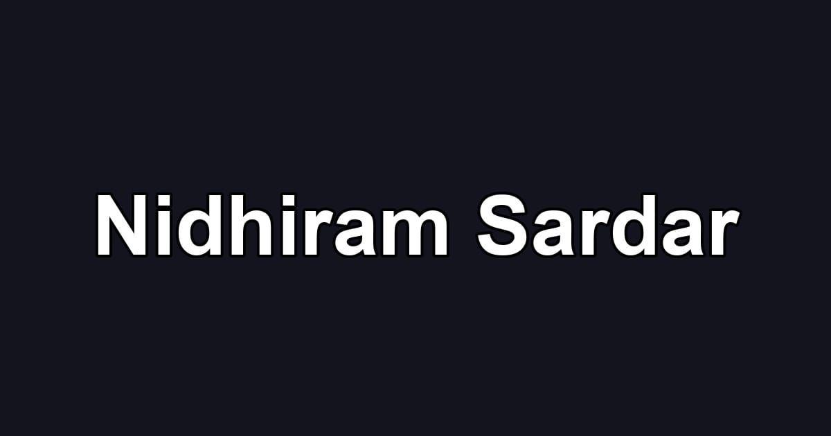 Nidhiram Sardar