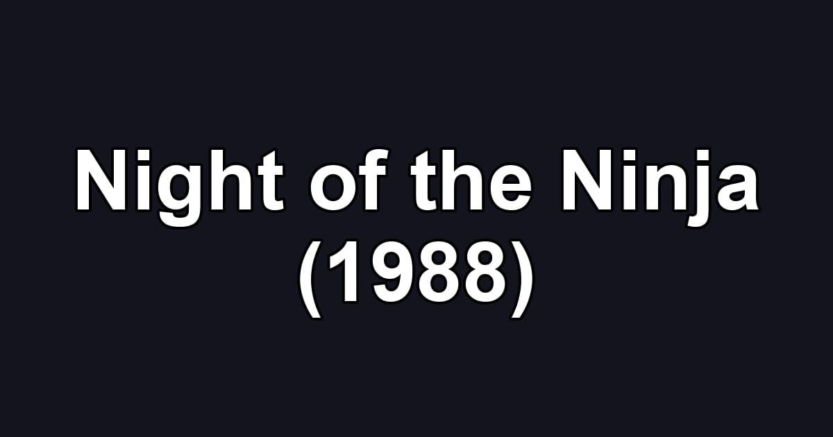 Night of the Ninja (1988)
