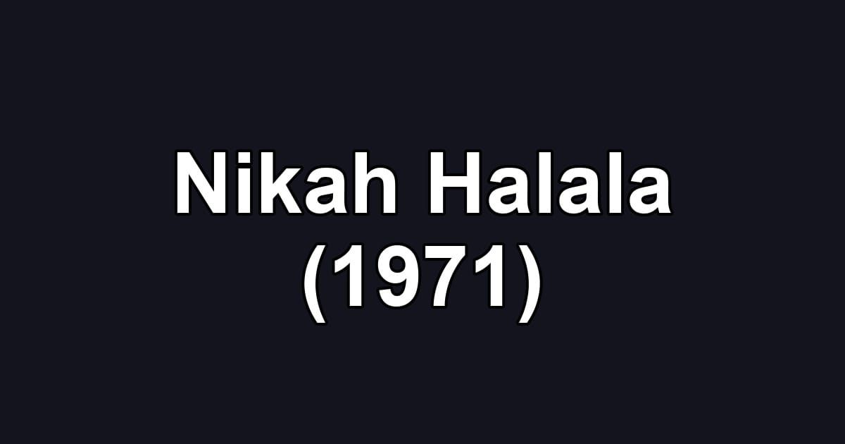 Nikah Halala (1971)