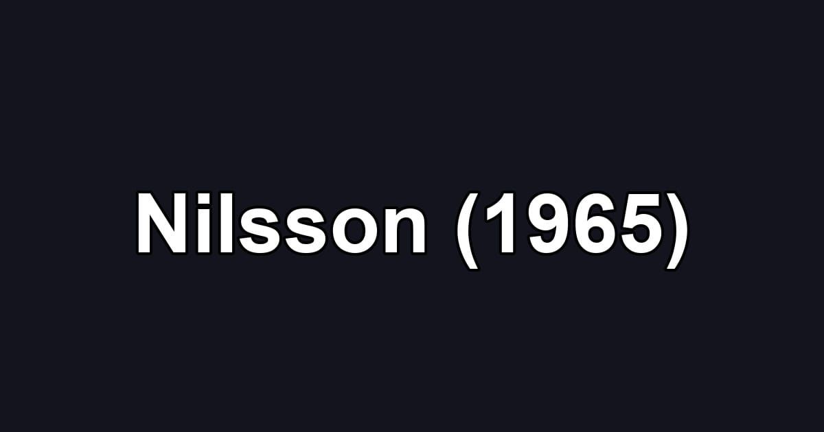 Nilsson (1965)