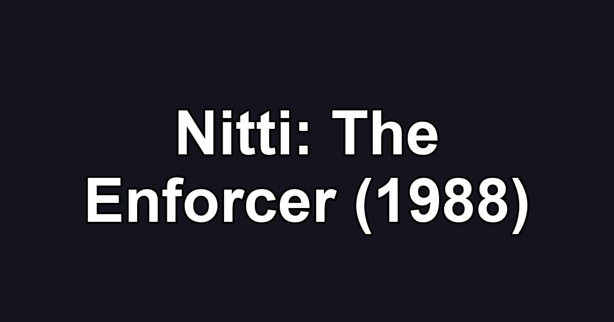 Nitti: The Enforcer (1988)