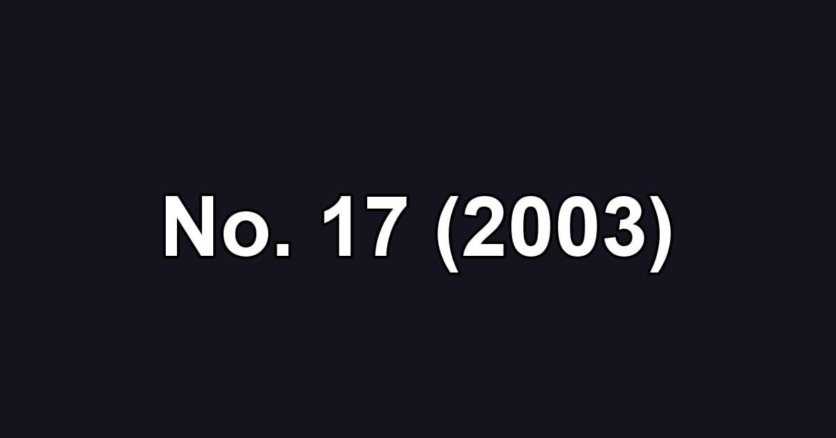 No. 17 (2003)