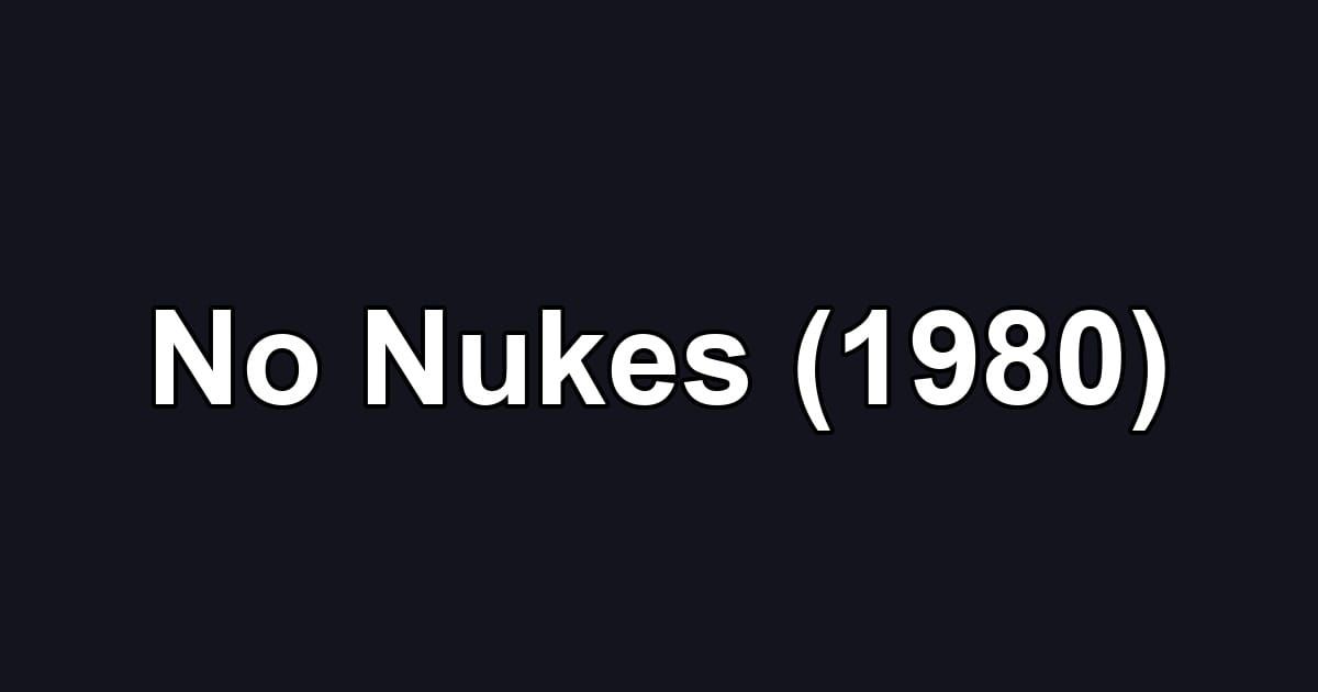 No Nukes (1980)
