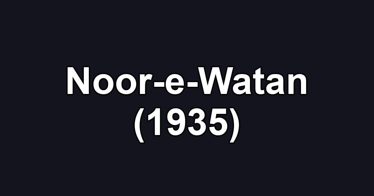 Noor-e-Watan (1935)