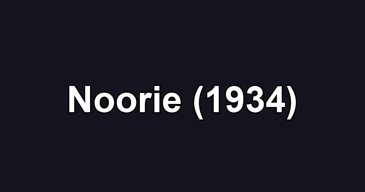 Noorie (1934)