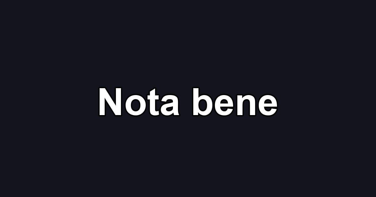 Nota bene