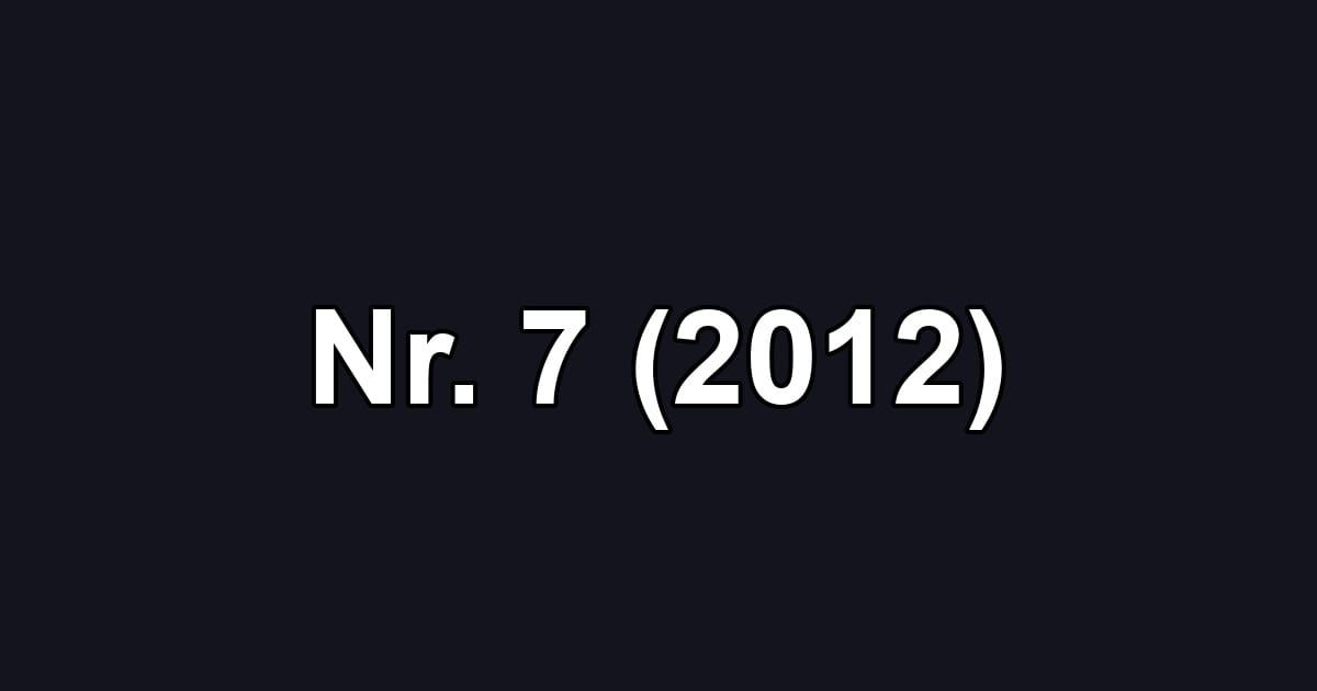 Nr. 7 (2012)