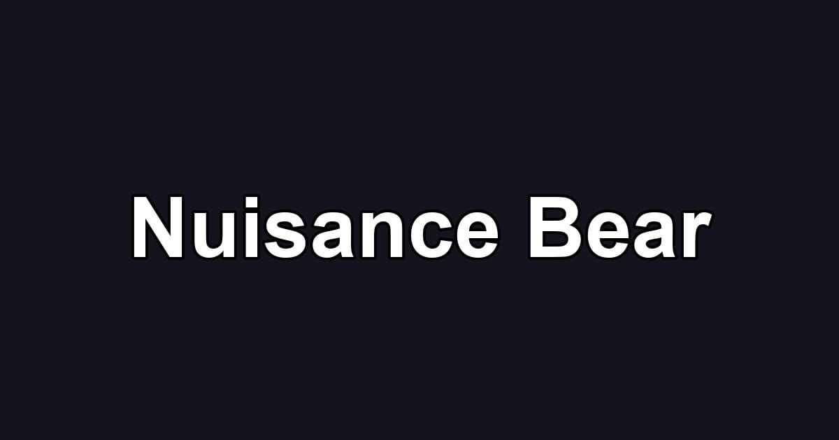 Nuisance Bear