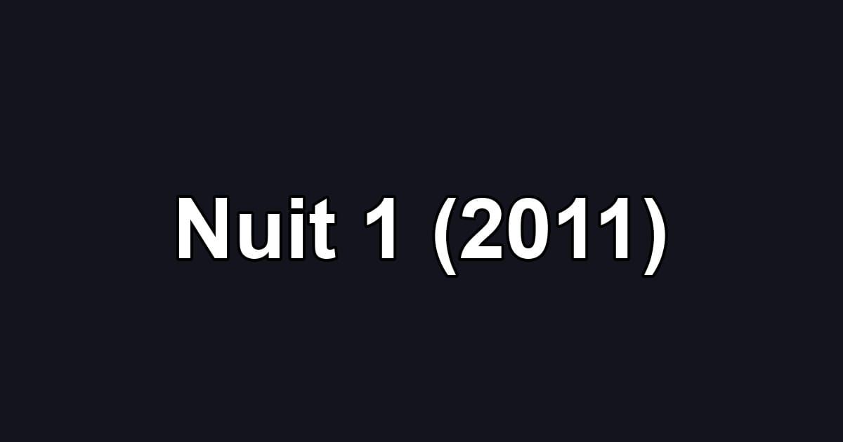 Nuit 1 (2011)