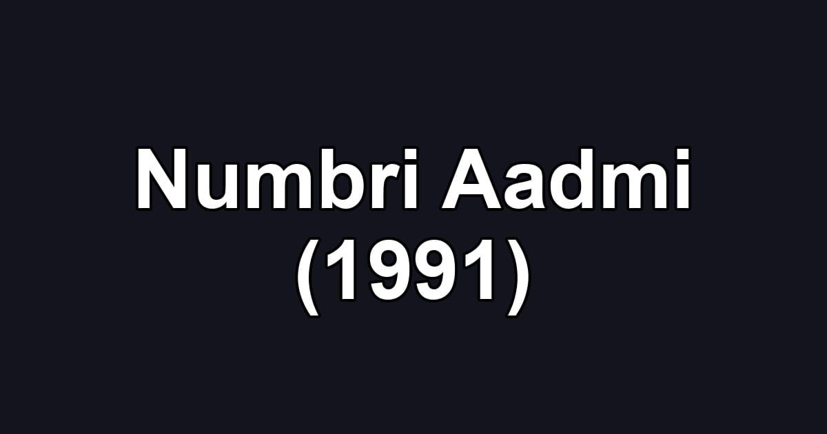 Numbri Aadmi (1991)