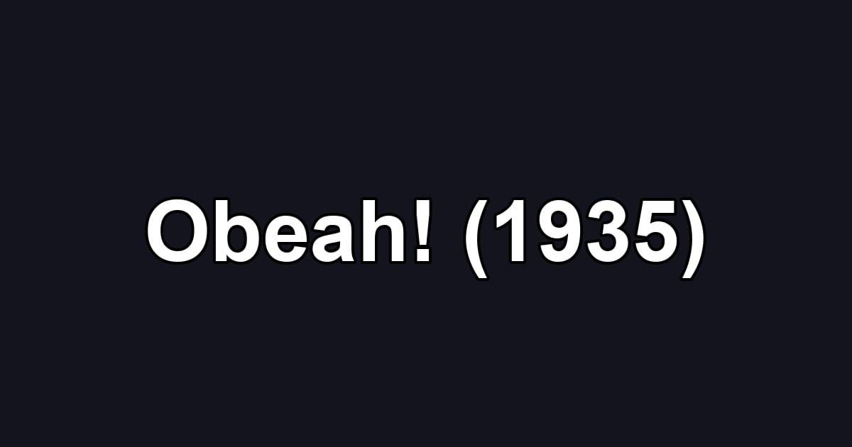 Obeah! (1935)