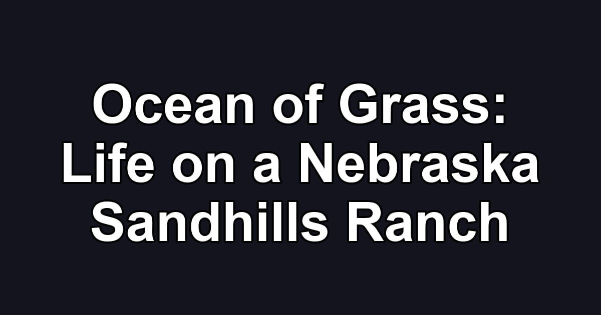 Ocean of Grass: Life on a Nebraska Sandhills Ranch