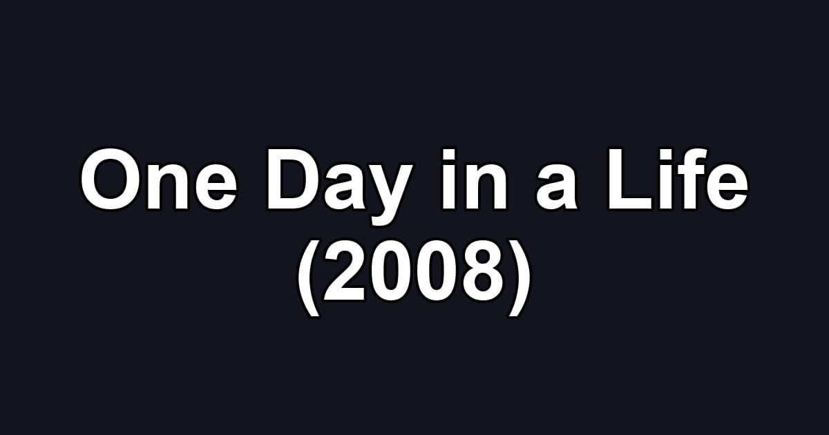 One Day in a Life (2008)