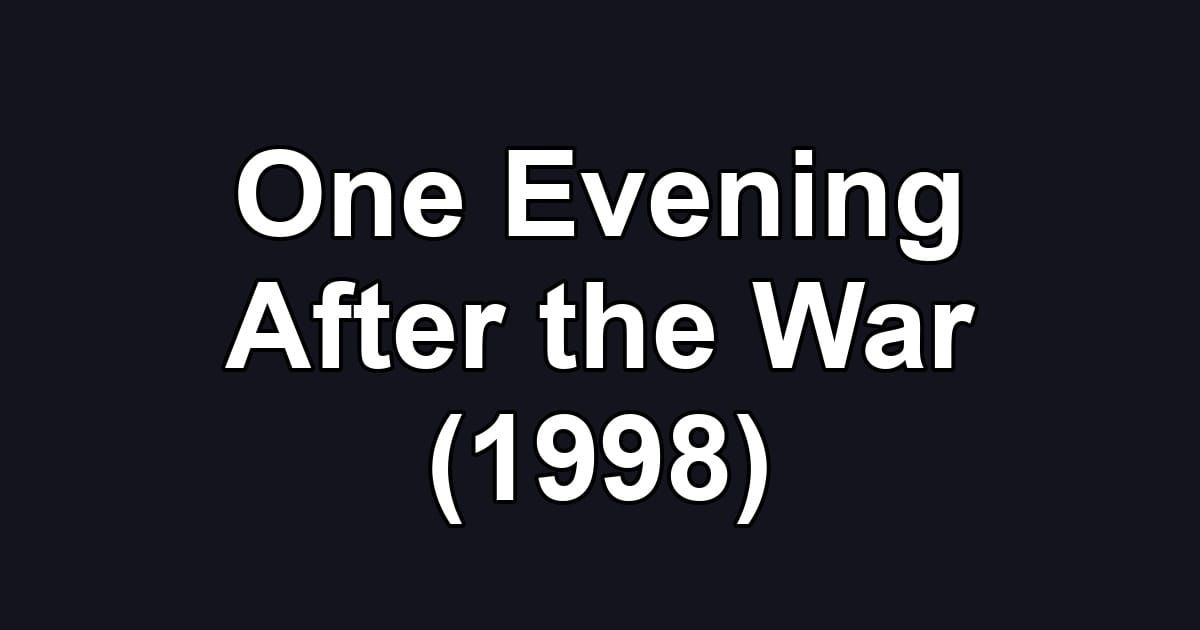 One Evening After the War (1998)