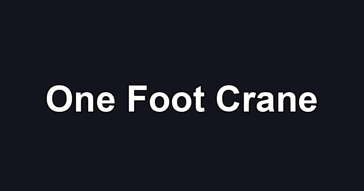 One Foot Crane