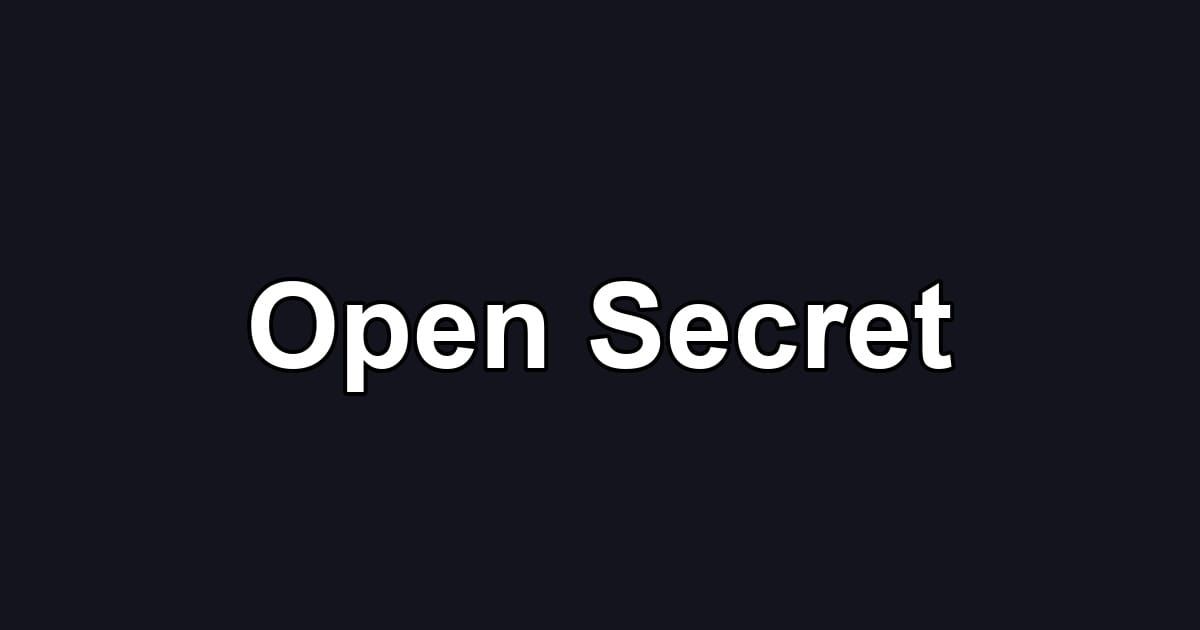 Open Secret