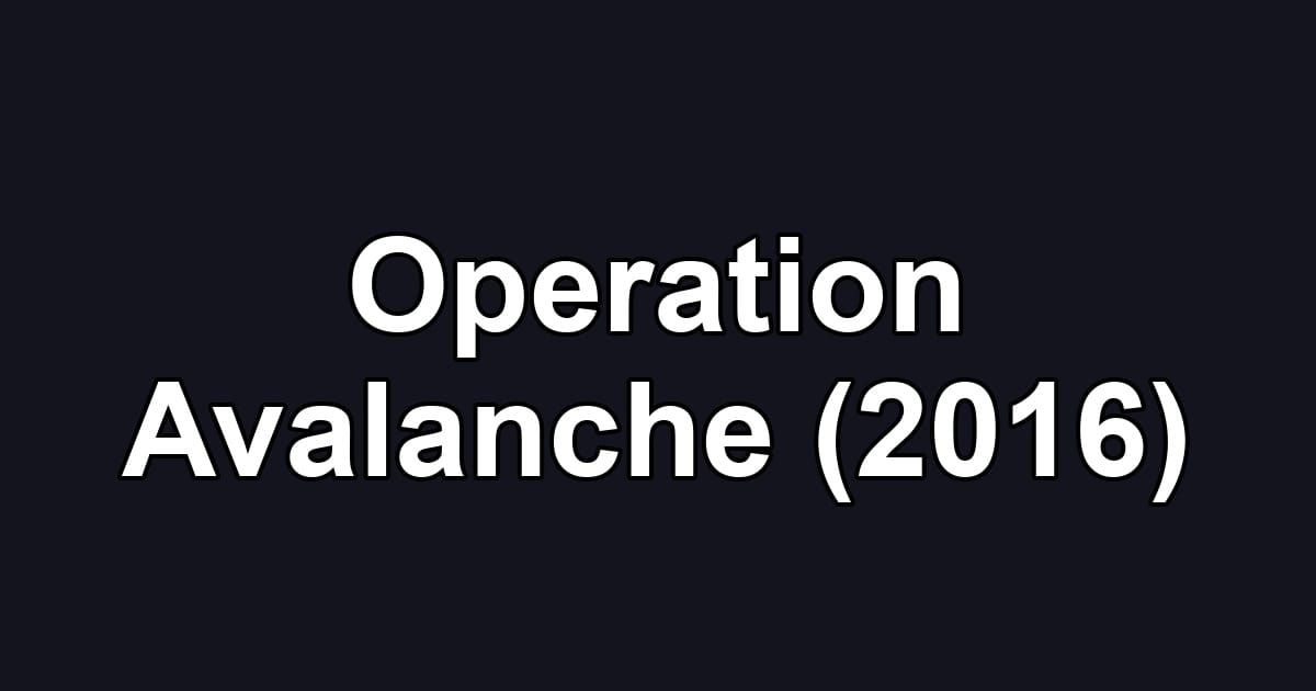Operation Avalanche (2016)