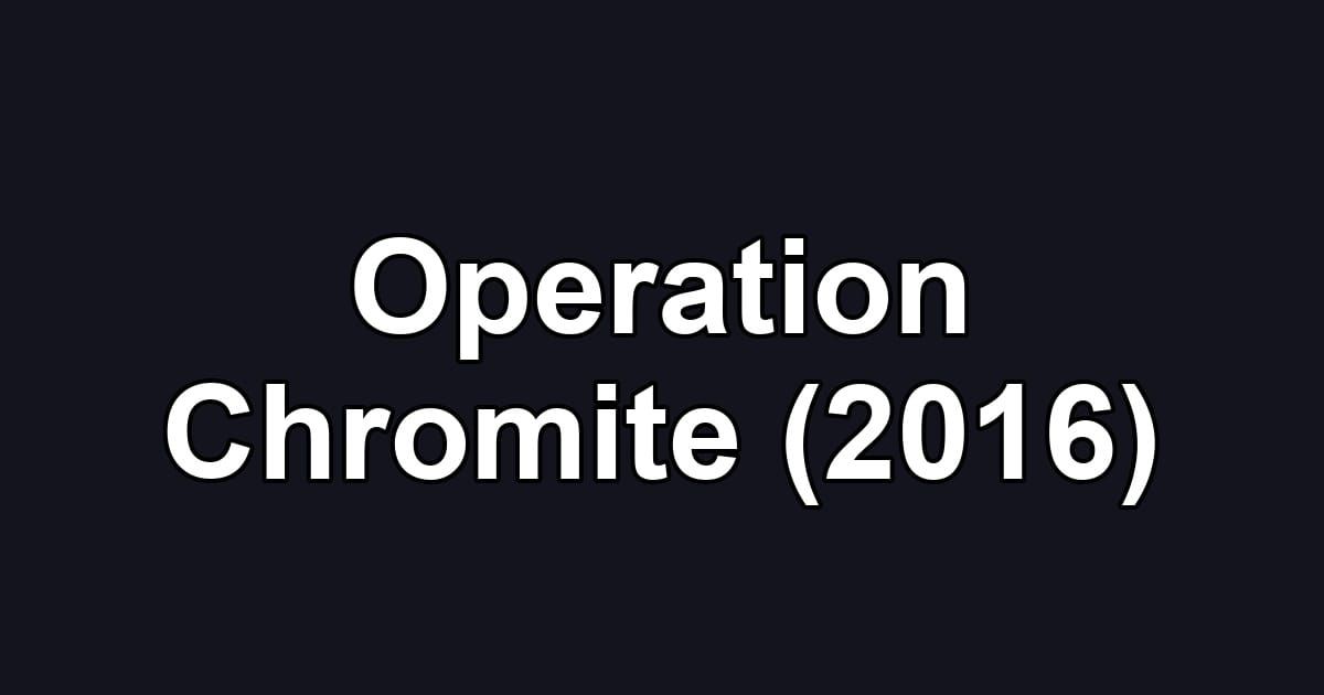 Operation Chromite (2016)