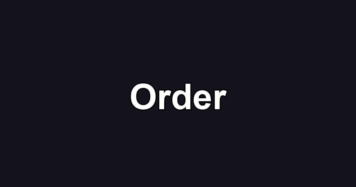 Order