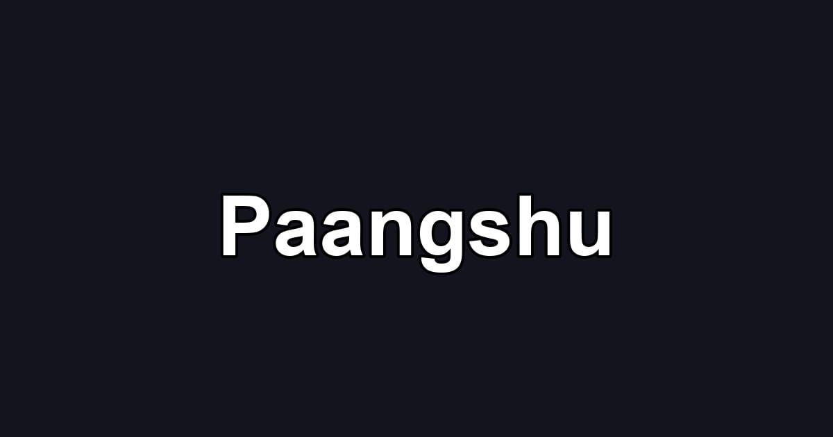 Paangshu