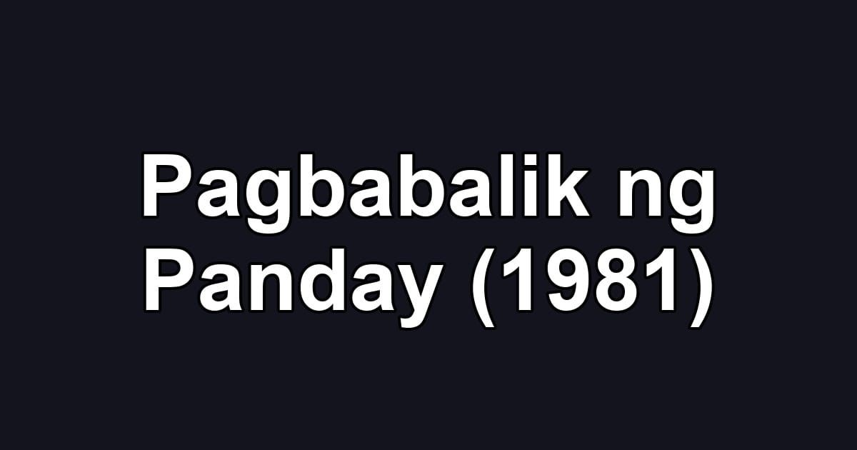 Pagbabalik ng Panday (1981)