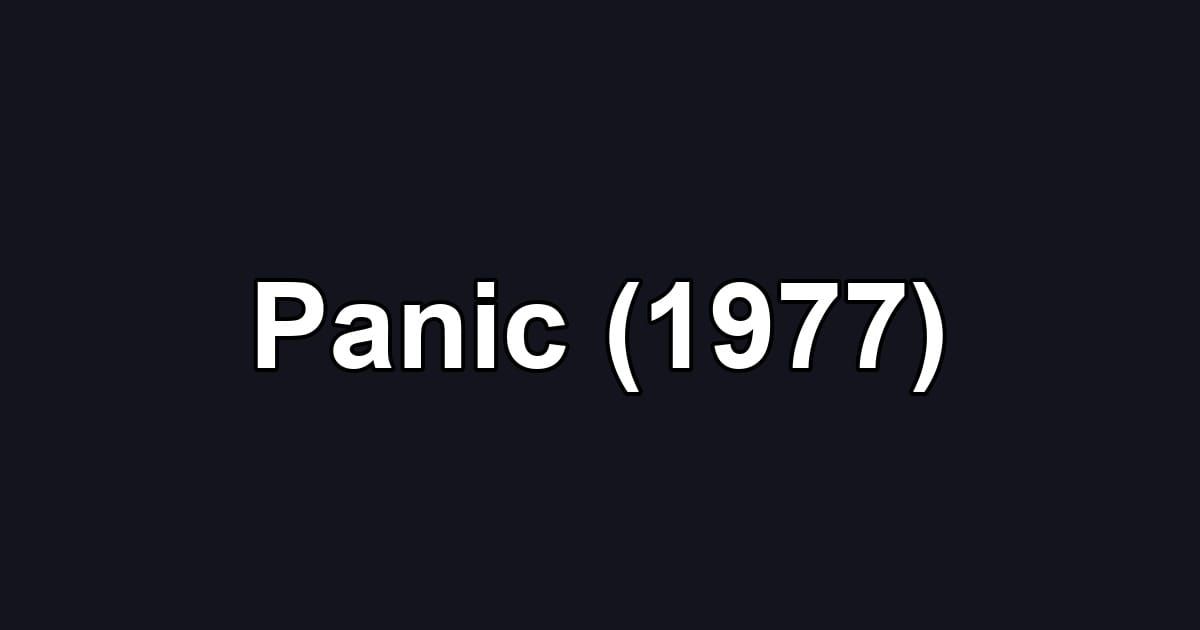 Panic (1977)