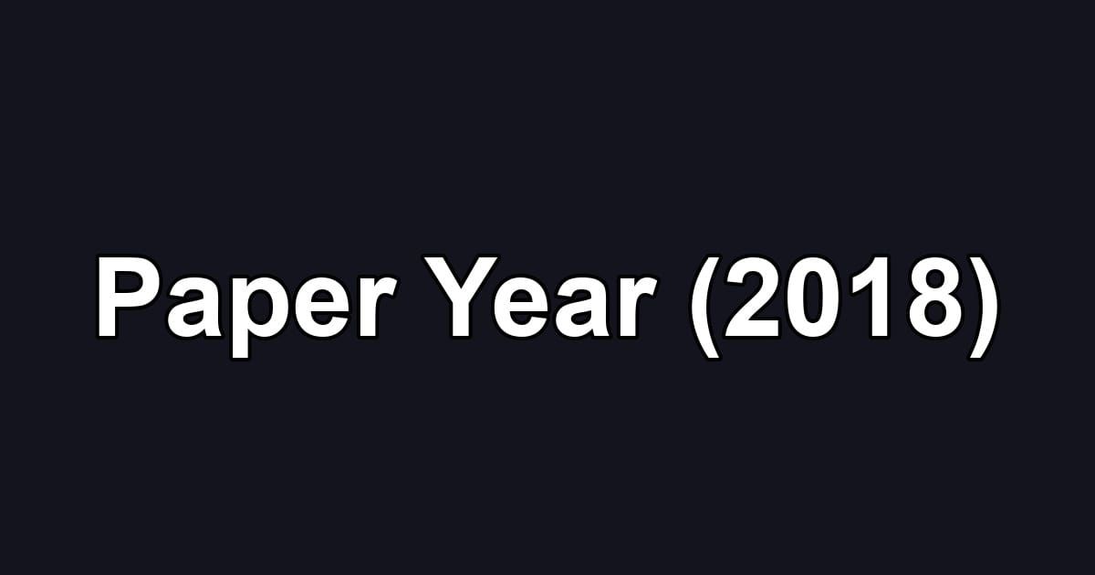 Paper Year (2018)