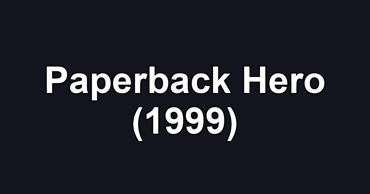 Paperback Hero (1999)