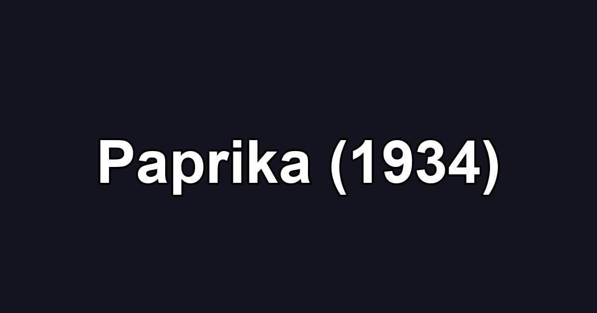 Paprika (1934)