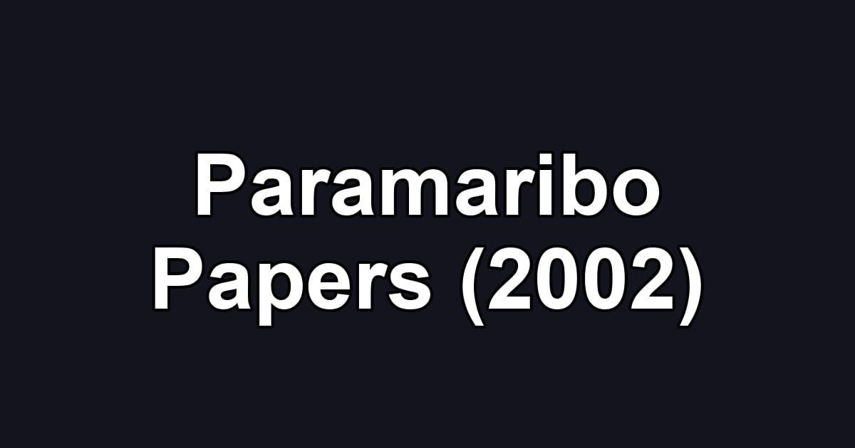 Paramaribo Papers (2002)