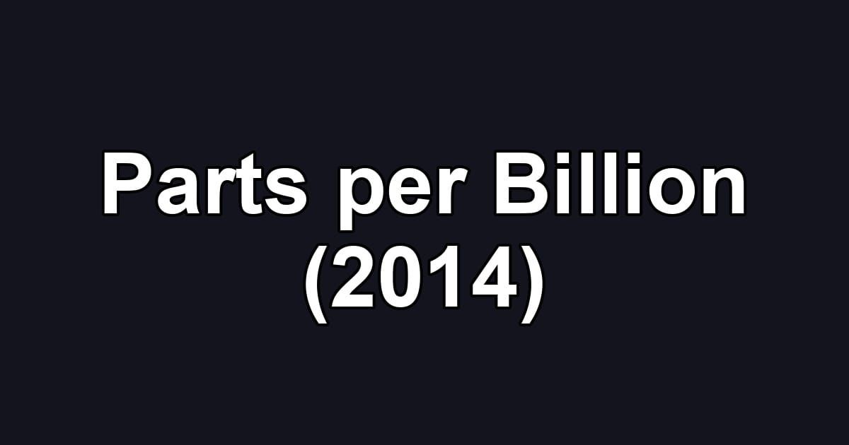 Parts per Billion (2014)