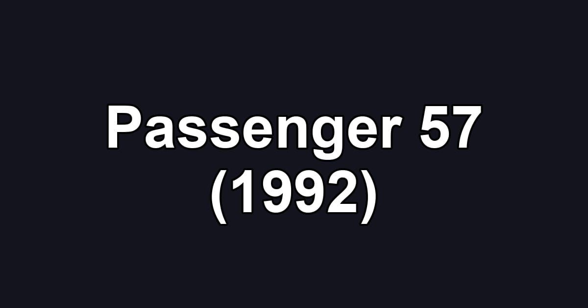 Passenger 57 (1992)