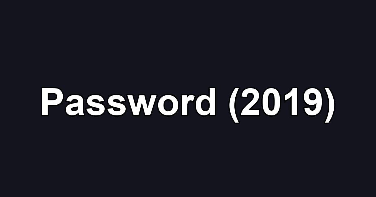 Password (2019)